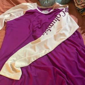 Purple an white xl pfg columbia omi shade long sleeve new with out tags